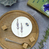 Lavender and Bee Fine Bone China Coaster