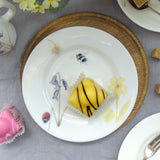 Bee and spring flowers fine bone china cake plate