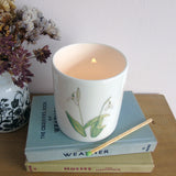 Snowdrop bone china candle holder