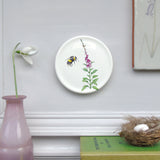 Foxglove and bee mini wall plate