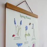 Spring Flowers Canvas Wall Hanging with Magnetic Hanger