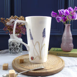 Hedgehog and bluebell bone china Latte Mug