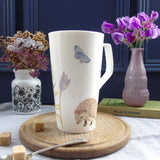 Hedgehog and bluebell bone china Latte Mug