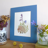 Hedgehog and Bluebell A5 Giclée Fine Art Print