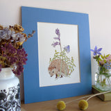 Hedgehog and Bluebell A5 Giclée Fine Art Print