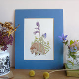 Hedgehog and Bluebell A5 Giclée Fine Art Print