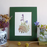 Hedgehog and Bluebell A5 Giclée Fine Art Print