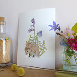 Hedgehog and Bluebell A5 Giclée Fine Art Print
