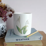 Snowdrop bone china candle holder
