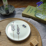 Lavender and Bee Fine Bone China Coaster