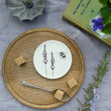 Lavender and Bee Fine Bone China Coaster