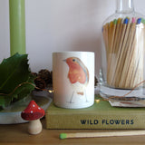 Robin bone china candle holder