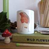 Robin bone china candle holder