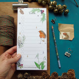 Robin 'To Do' List Christmas Notepad
