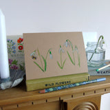 Snowdrops Hand Finished Greetings Card