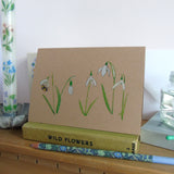 Snowdrops Hand Finished Greetings Card