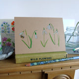 Snowdrops Hand Finished Greetings Card