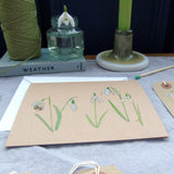 Snowdrops Hand Finished Greetings Card