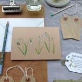 Snowdrops Hand Finished Greetings Card