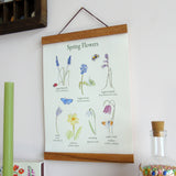 Spring Flowers Canvas Wall Hanging with Magnetic Hanger