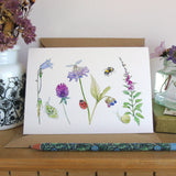 'Amongst the Wildflowers' Greetings Card