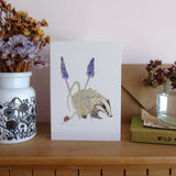 Badger and Ladybird Greetings card