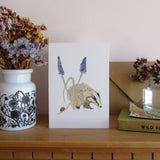 Badger and Ladybird Greetings card