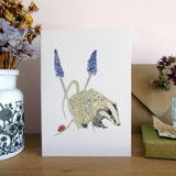 Badger and Ladybird Greetings card