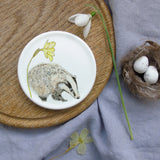 Badger and primrose coaster