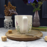Red Fox and Foxglove Bone china mug