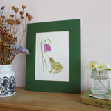 Frog and Fritillary A5 Giclée Fine Art Print
