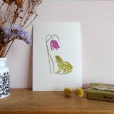 Frog and Fritillary A5 Giclée Fine Art Print