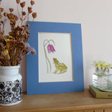 Frog and Fritillary A5 Giclée Fine Art Print