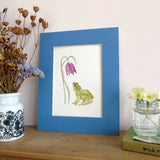 Frog and Fritillary A5 Giclée Fine Art Print