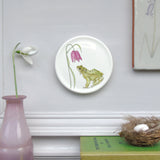 Frog and fritillary mini wall plate