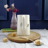 Spring Flower and bees, bone china, half pint jug