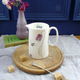Spring Flower and bees, bone china, half pint jug