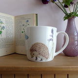Hedgehog and Bluebell Bone china mug