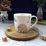 Hedgehog and Bluebell Bone china mug
