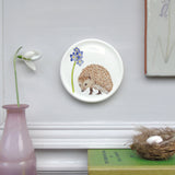 Hedgehog and forget me not mini wall plate