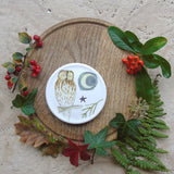 Tawny owl coaster