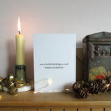 Nuthatch and Elderberries Christmas Card