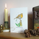 Robin and Snowdrops Season's Greetings Card
