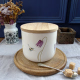Bee and Spring Flower Small Storage Jar