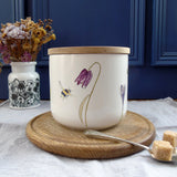 Bee and Spring Flower Small Storage Jar