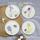Bee and spring flower bone china travel mug