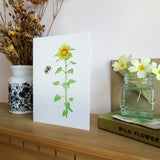 Sunflower and Bee card for Ukraine Appeal
