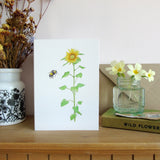 Sunflower and Bee card for Ukraine Appeal