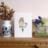 Tawny owl greetings card