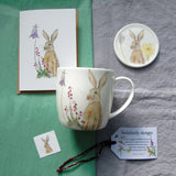Brown Hare Mug, Coaster and Card Gift Set